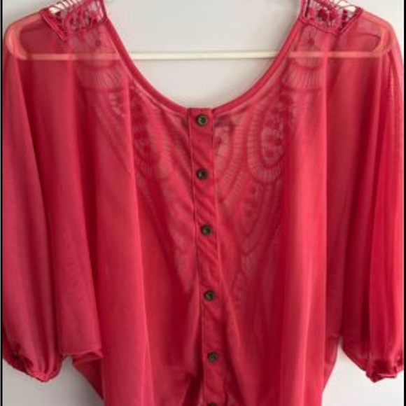 Lace back see thru tops - Picture 1 of 4